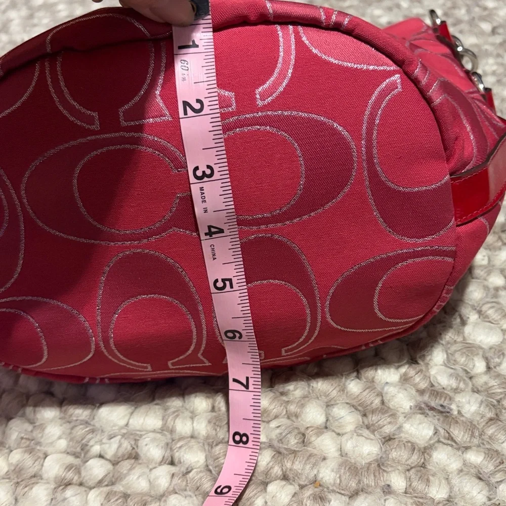 Coach Pink Signature Shoulder Bag - Picture 13 of 16